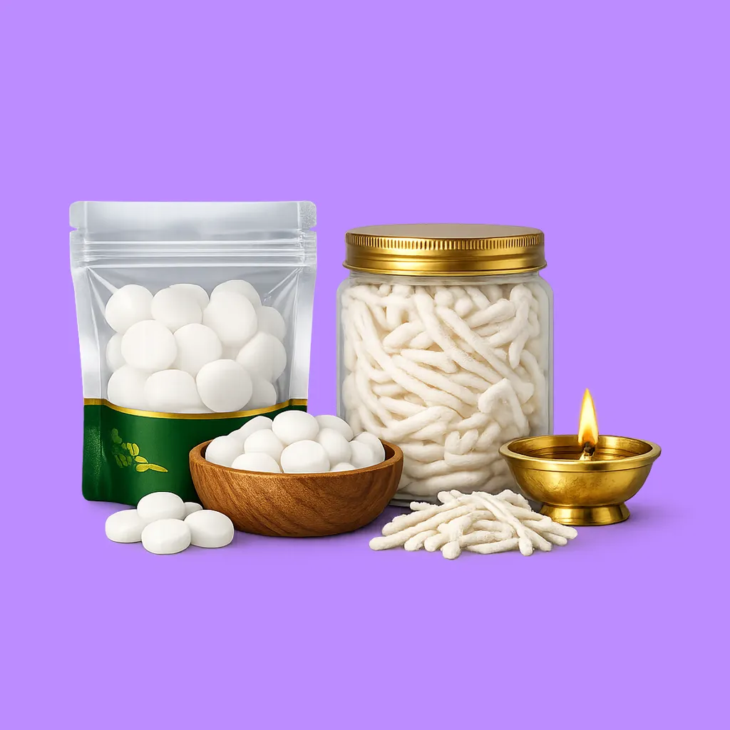 Camphor & Diya Wicks