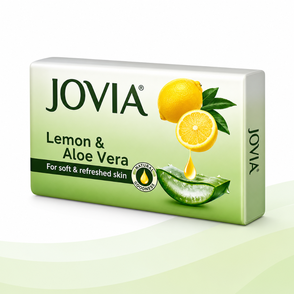 JOVIA Lemon & Aloevera Soap (4+1) pack
