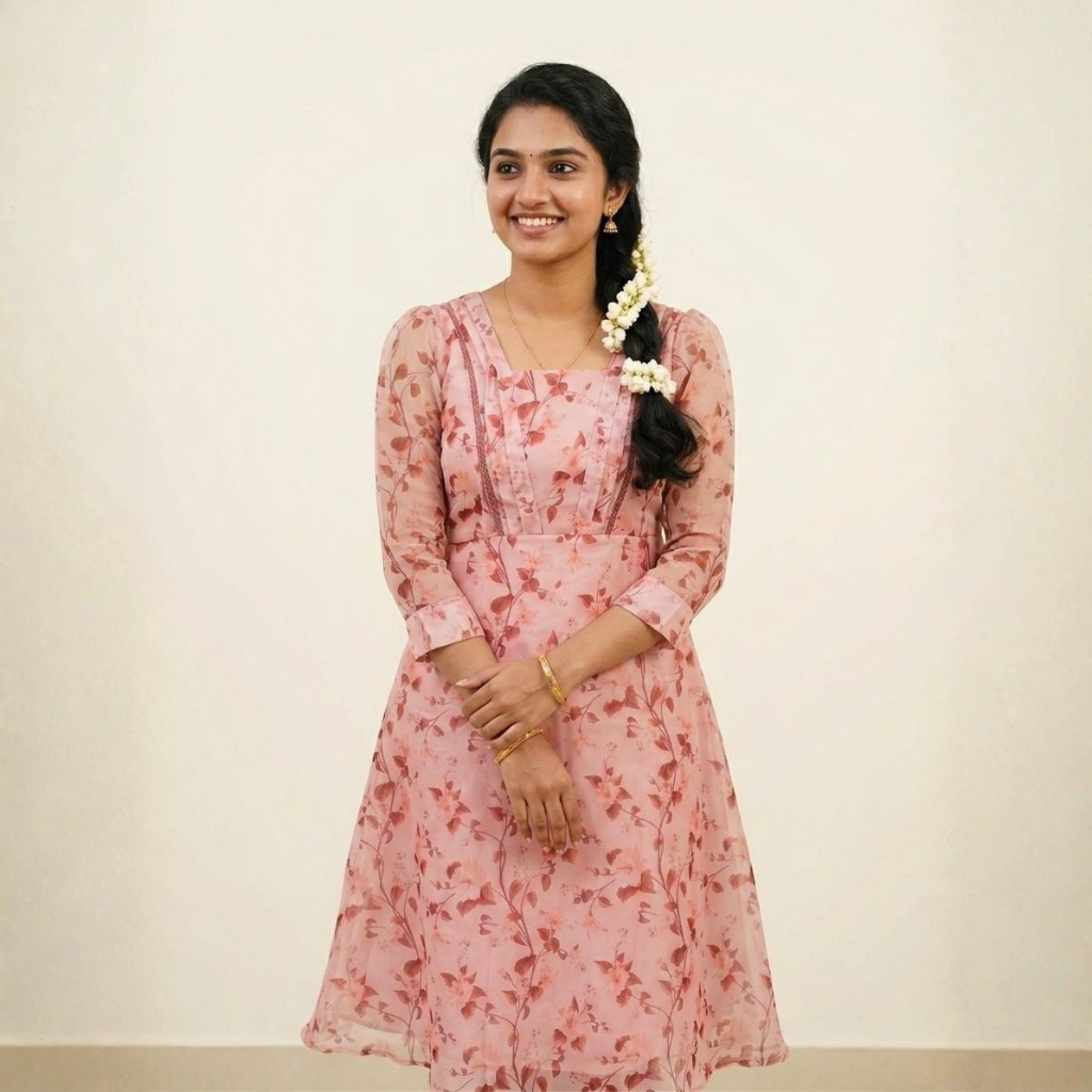 BREEZY BLOOM KURTI ( WITH LINING A LINE )
