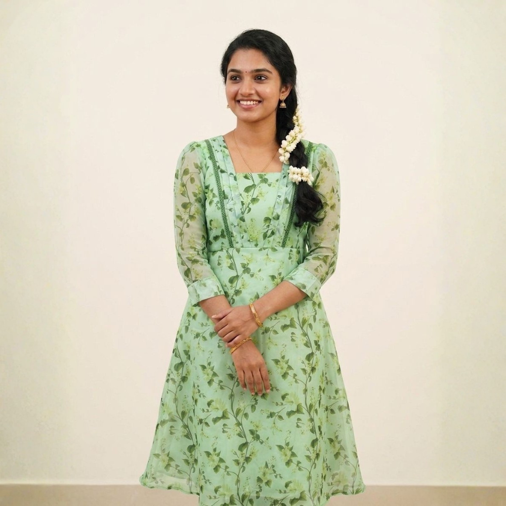 MINTED FLORA KURTI ( WITH LINING A LINE )