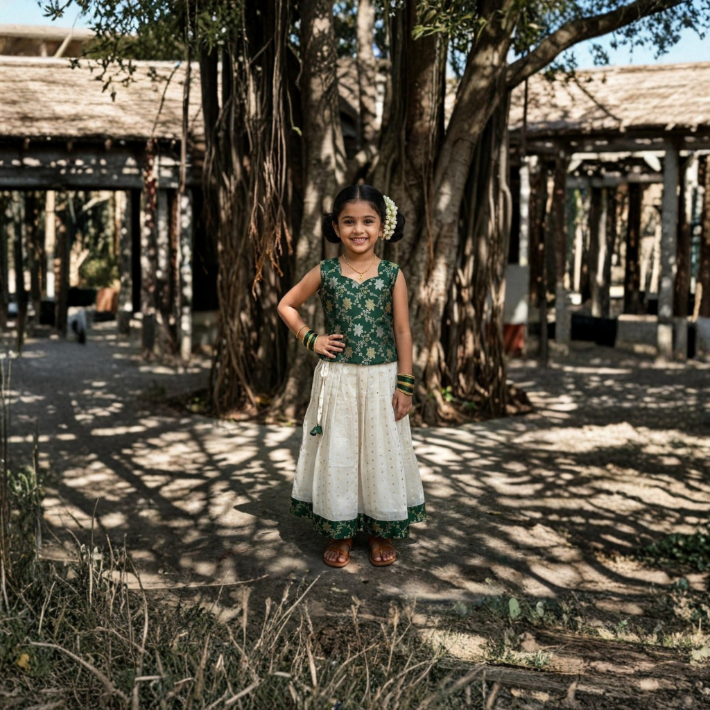 KERALA PATTUPAVADA DARK GREEN