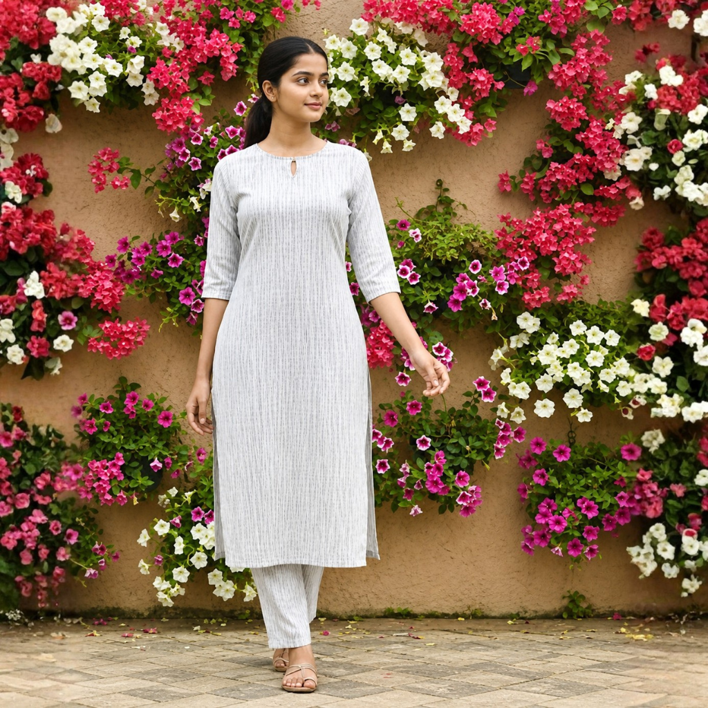 KURTI A-IA(with lining code set)PETAL GRACE KURTI