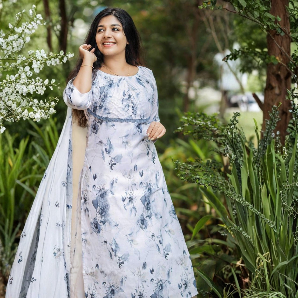 POIWER BLUE KURTHI ( WITH LINING )