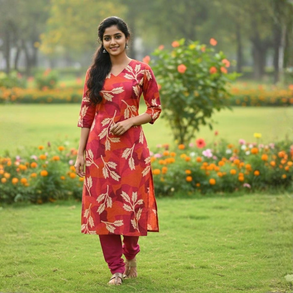 KURTI A-NE(with lining code set) AUTUMN LEAF GLOW