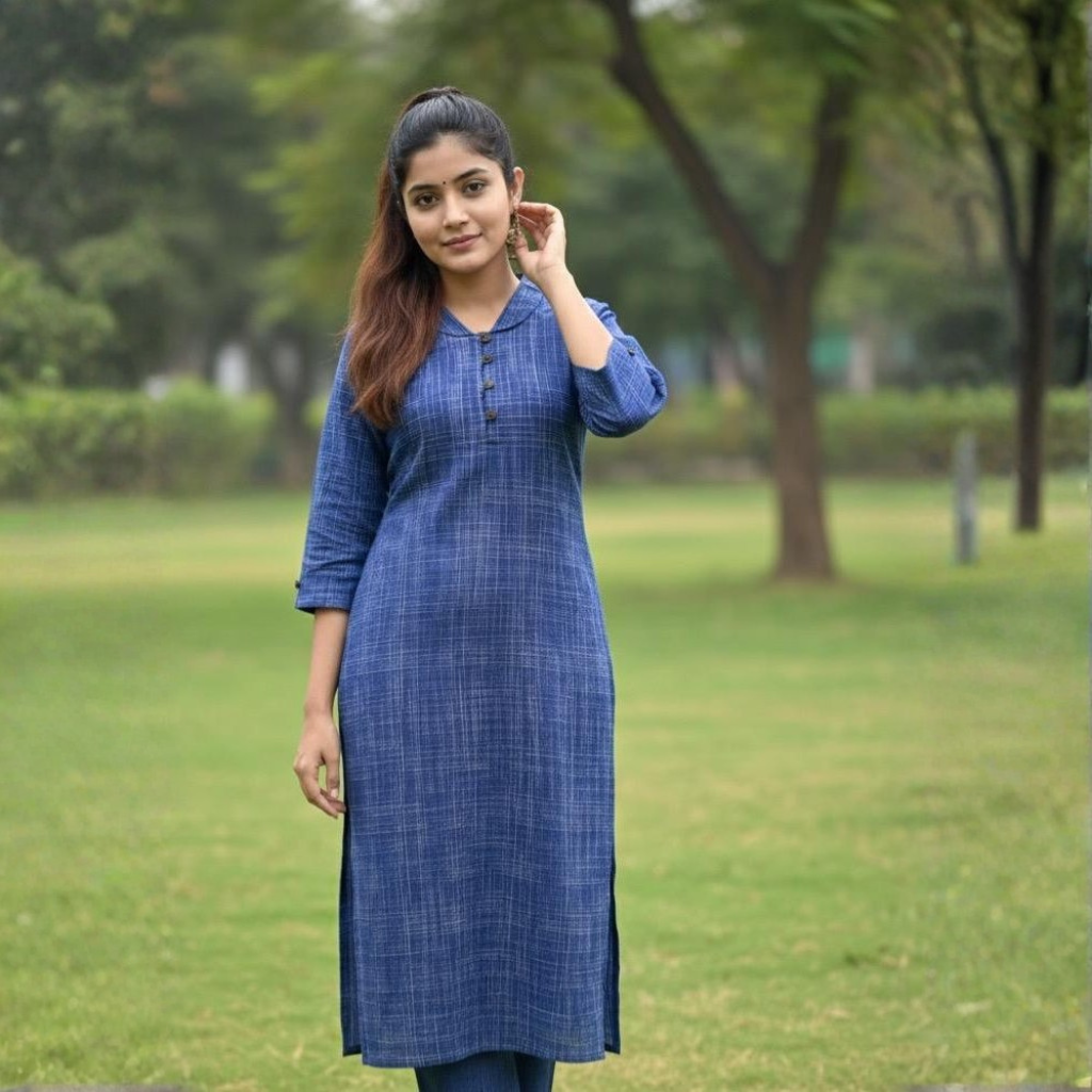 ROYAL BLUE KURTI ( WITH LINING )