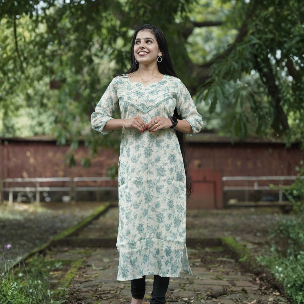 SAGE GREEN KURTI ( WITH LINING )