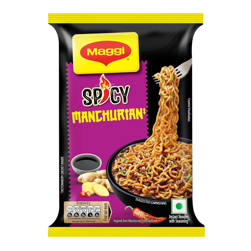 MAGGI Spicy Manchurian Noodles | Inspired by Manchurian Gravy | Instant & Easy-to-Cook Snack | 61g Pack