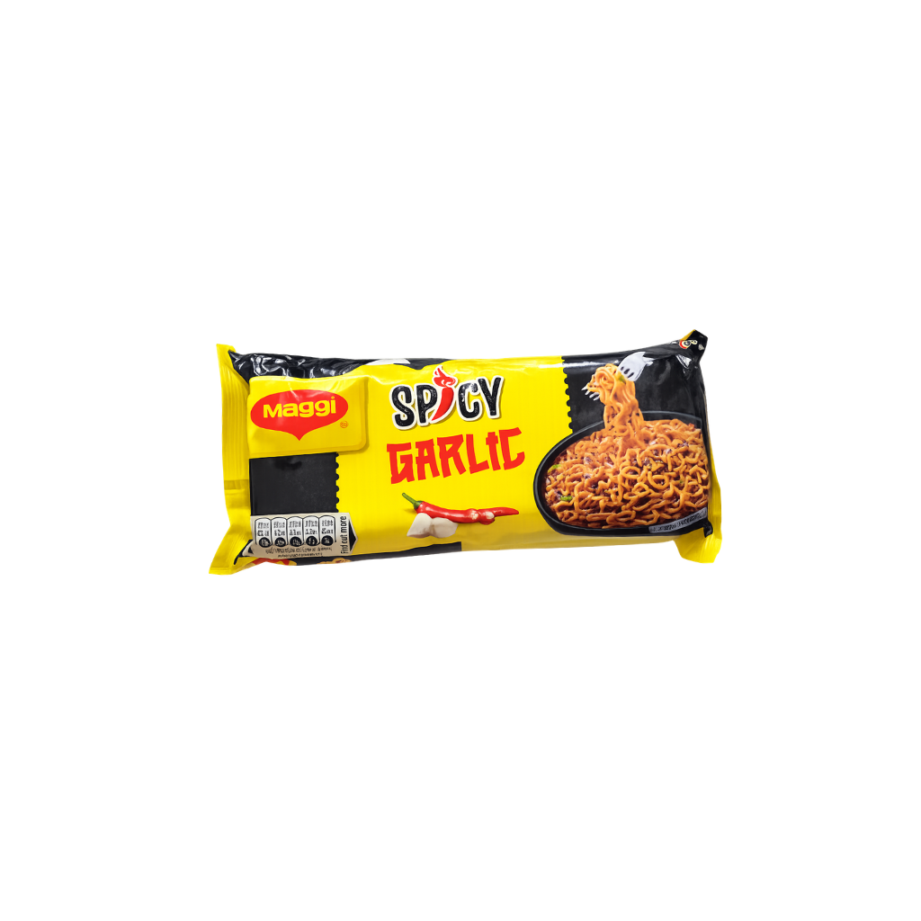 MAGGI Spicy Garlic Noodles | Fiery & Garlic Twist | Instant & Easy Snack | 248g Pack