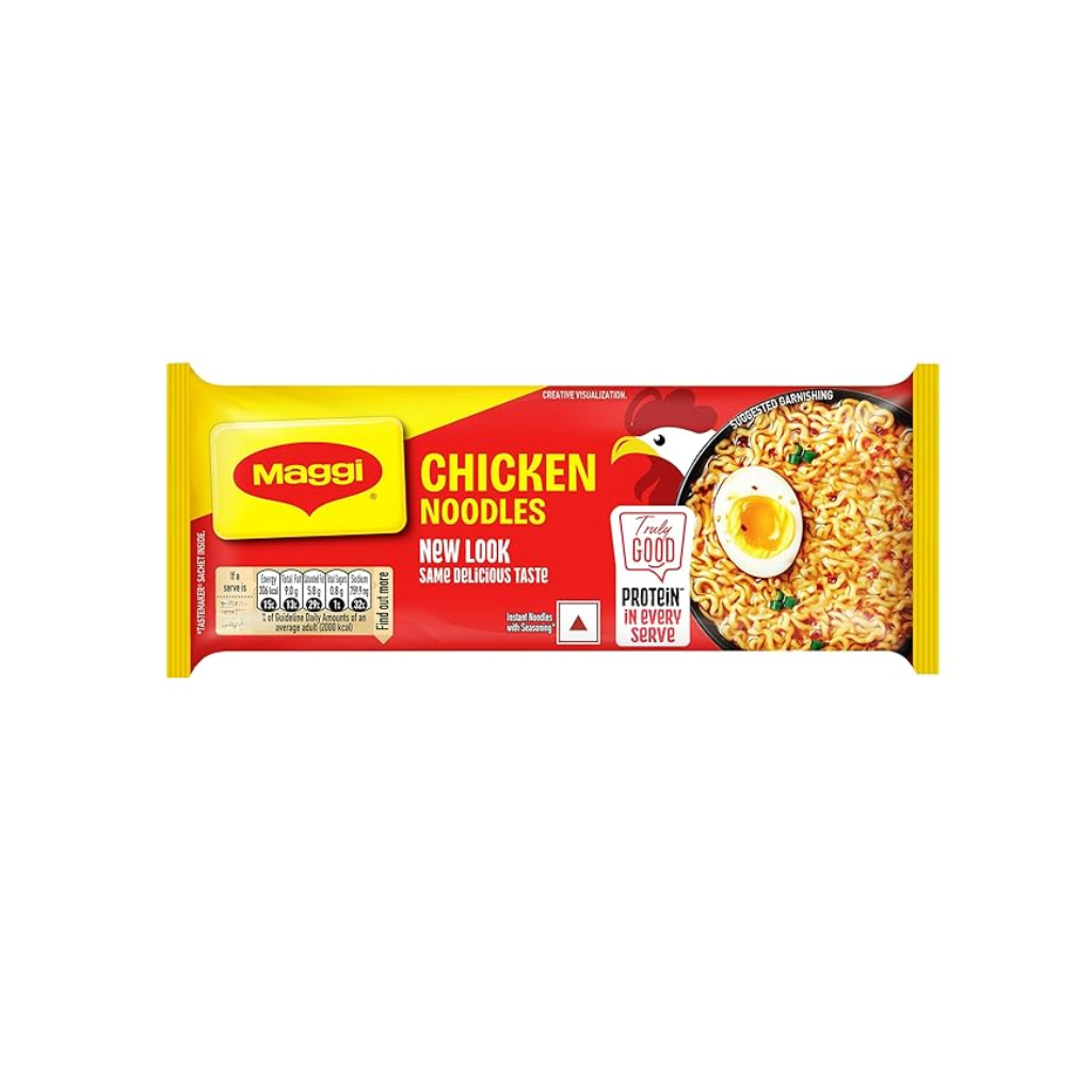 MAGGI 2-Minute Chicken Instant Noodles with Great Taste & Aroma, Protein in Every Serve, Ready to Cook Noodles.