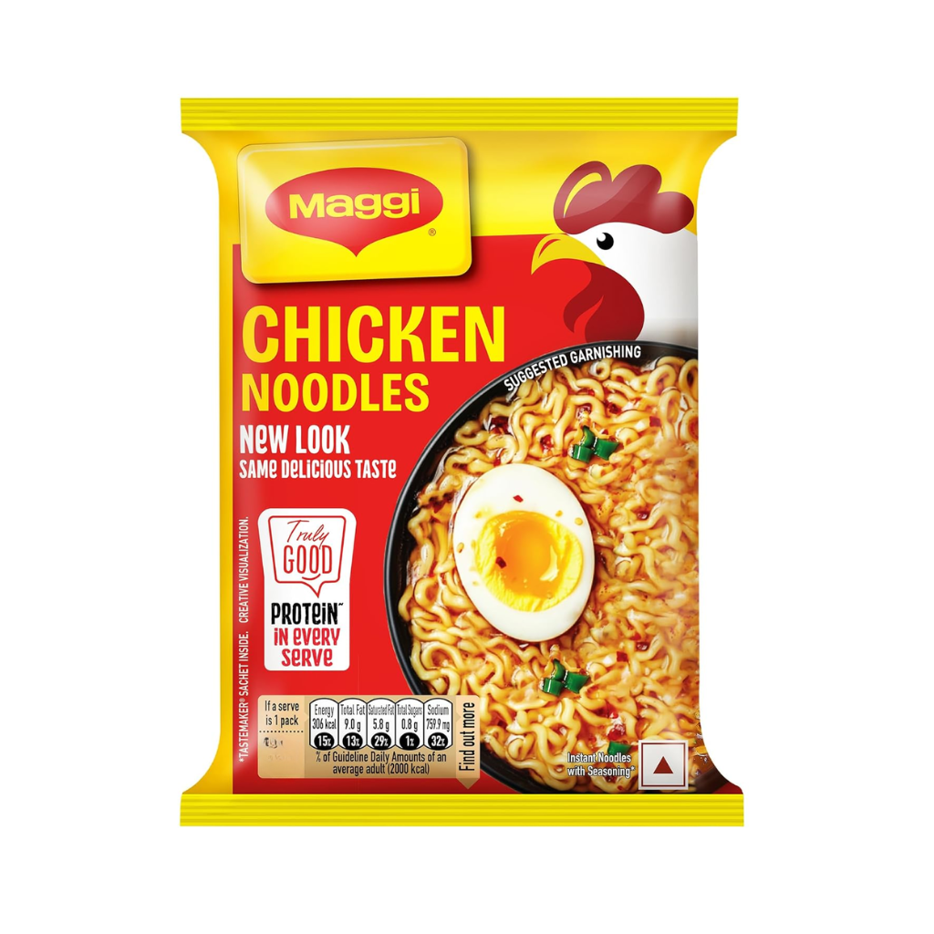 MAGGI 2-Minute Chicken Instant Noodles with Great Taste & Aroma, Protein in Every Serve, Ready to Cook Noodles