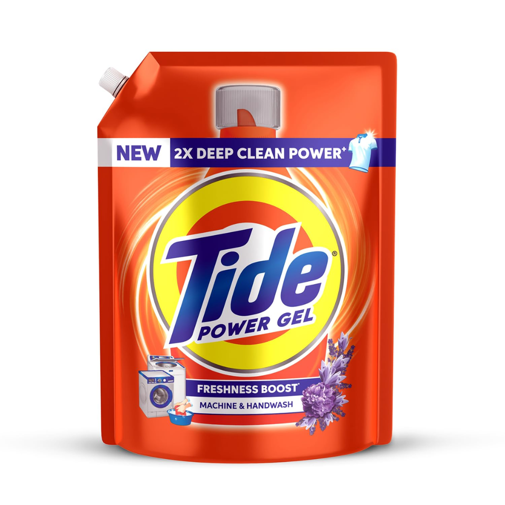 Tide Power Gel Liquid Detergent for Top Load & Front Load - 2kg | 2x Deep Clean Power | Removes Stains & Dirt | Freshness Boost | Fresh Fragrance