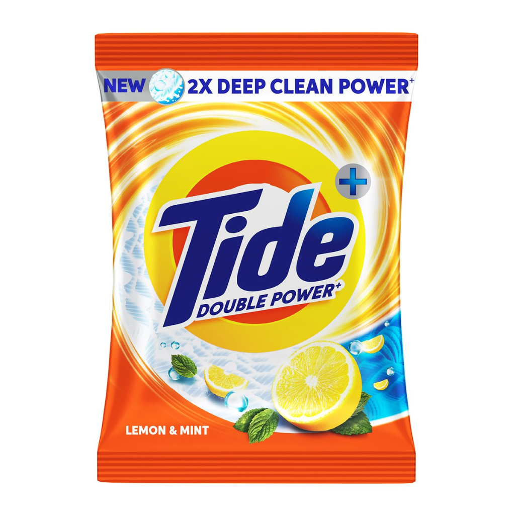 Tide Plus Detergent Washing Powder - 500g | Lemon & Mint Fragrance| Removes deep-seated Oil, Gravy, Tea Stains | 500 gm