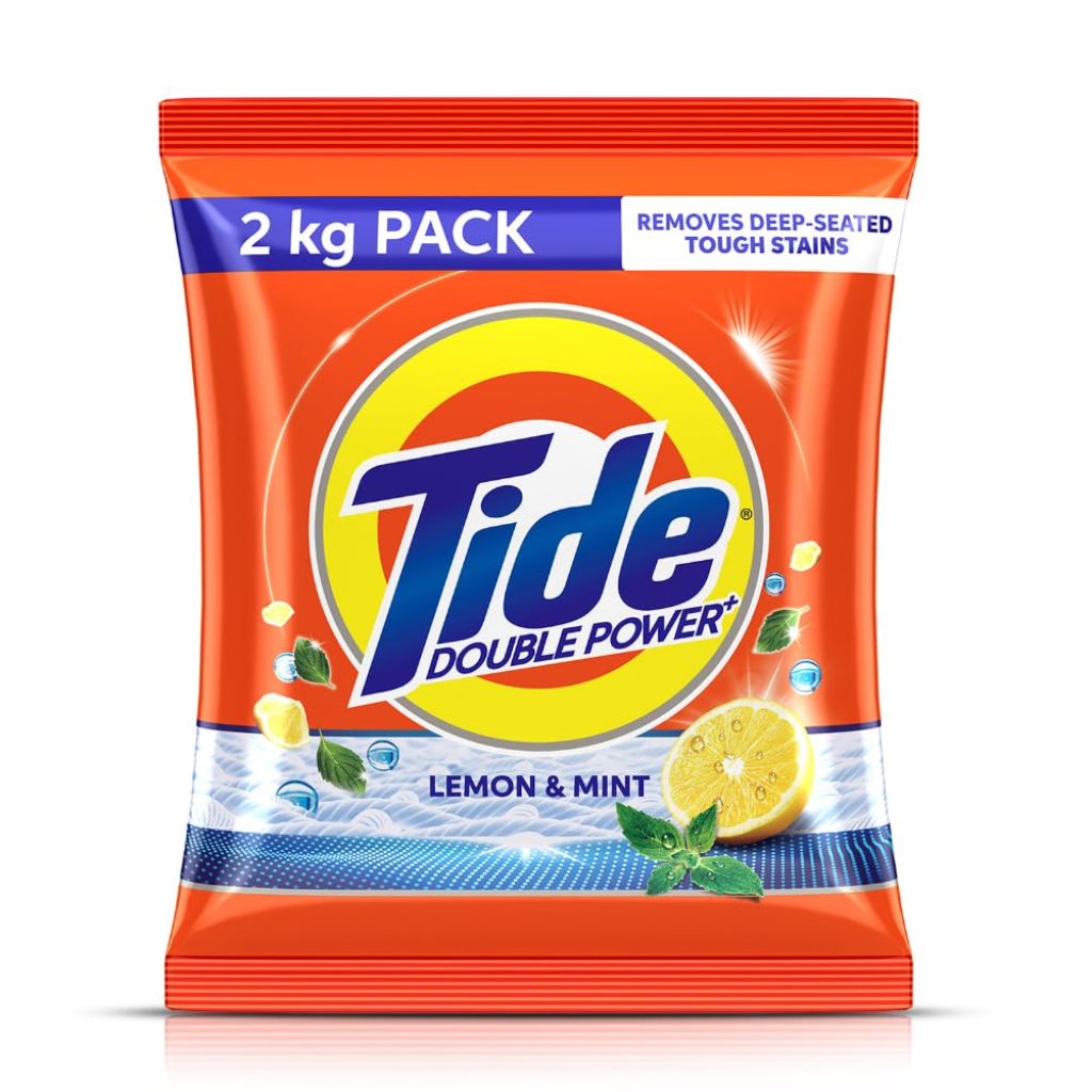 Tide Plus Double Power Detergent Washing Powder - 2 kg (Lemon and Mint)