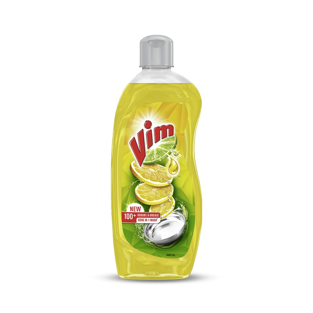 Vim Dishwash Liquid Gel Lemon, With Lemon Fragrance, Leaves No Residue, Grease Cleaner For All Utensils, 500 ml Bottle