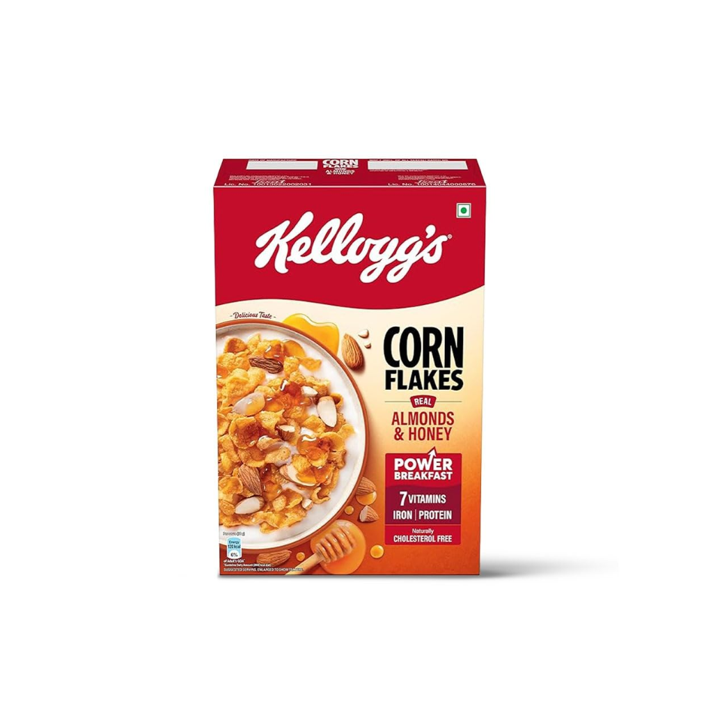 Kellogg's Corn Flakes Real Almond Honey 300g | Corn Flakes, Breakfast Cereal