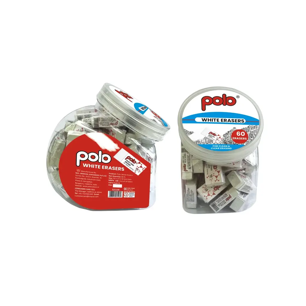 Polo Dust Free Eraser 60 pcs Jar 60 pcss