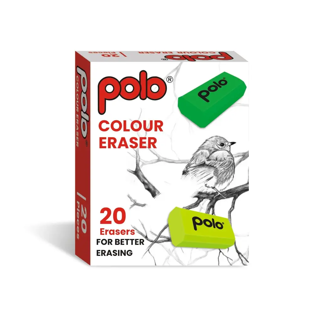 Polo Eraser Coloured In Jar 100 pcs 100 pcss