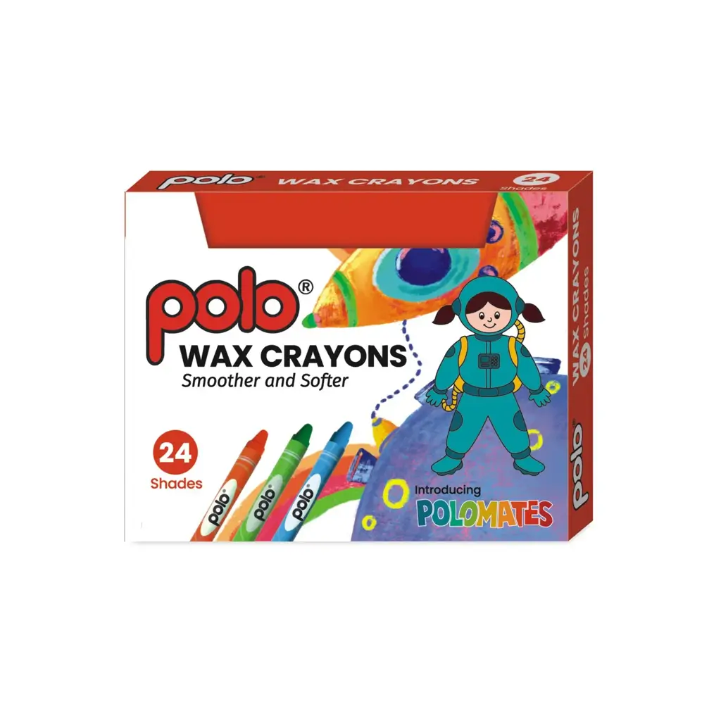 High Range Marketing Polo Wax Crayons 24 Colours 57Mm
