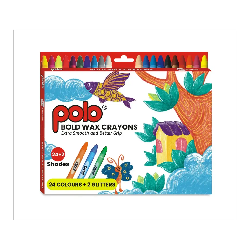 High Range Marketing Polo Wax Crayons Bold 24+2