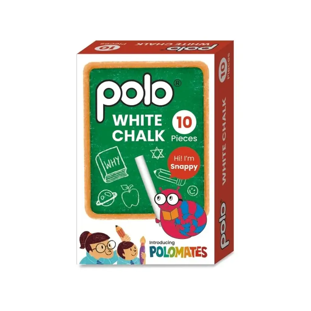 High Range Marketing Polo White Dustless Chalk 10 Pcs 10Pcs