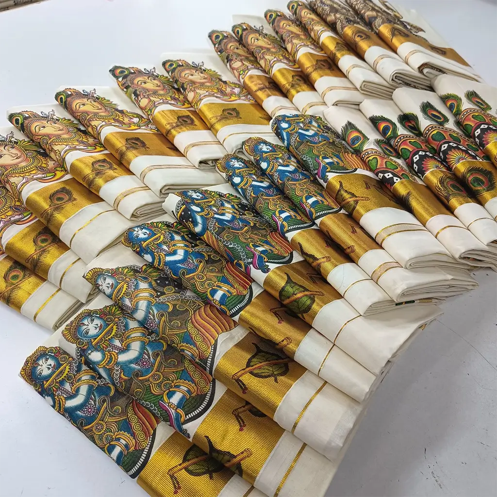 SN Onakodi Cotton Saree With Mural Print 1