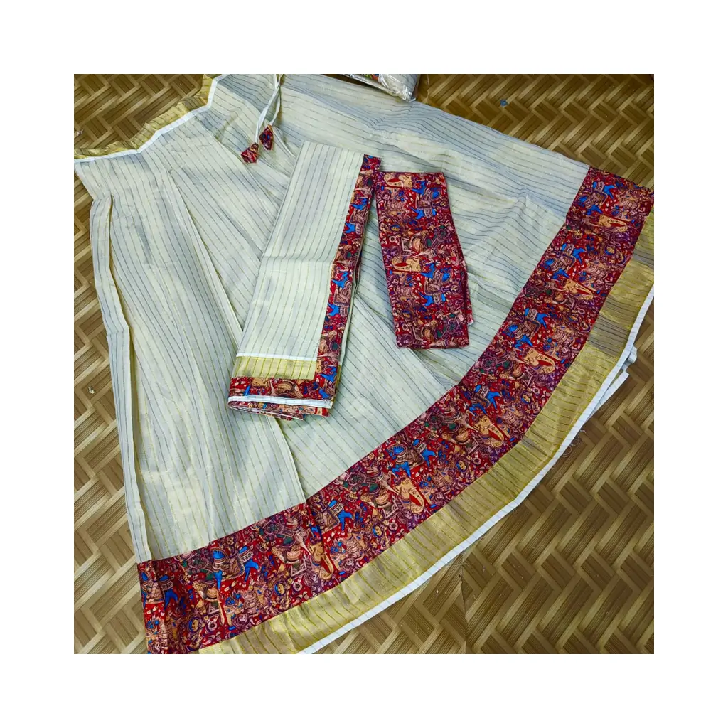 Sn Onam Kodi Digital Print Dhavani Set Dpk M